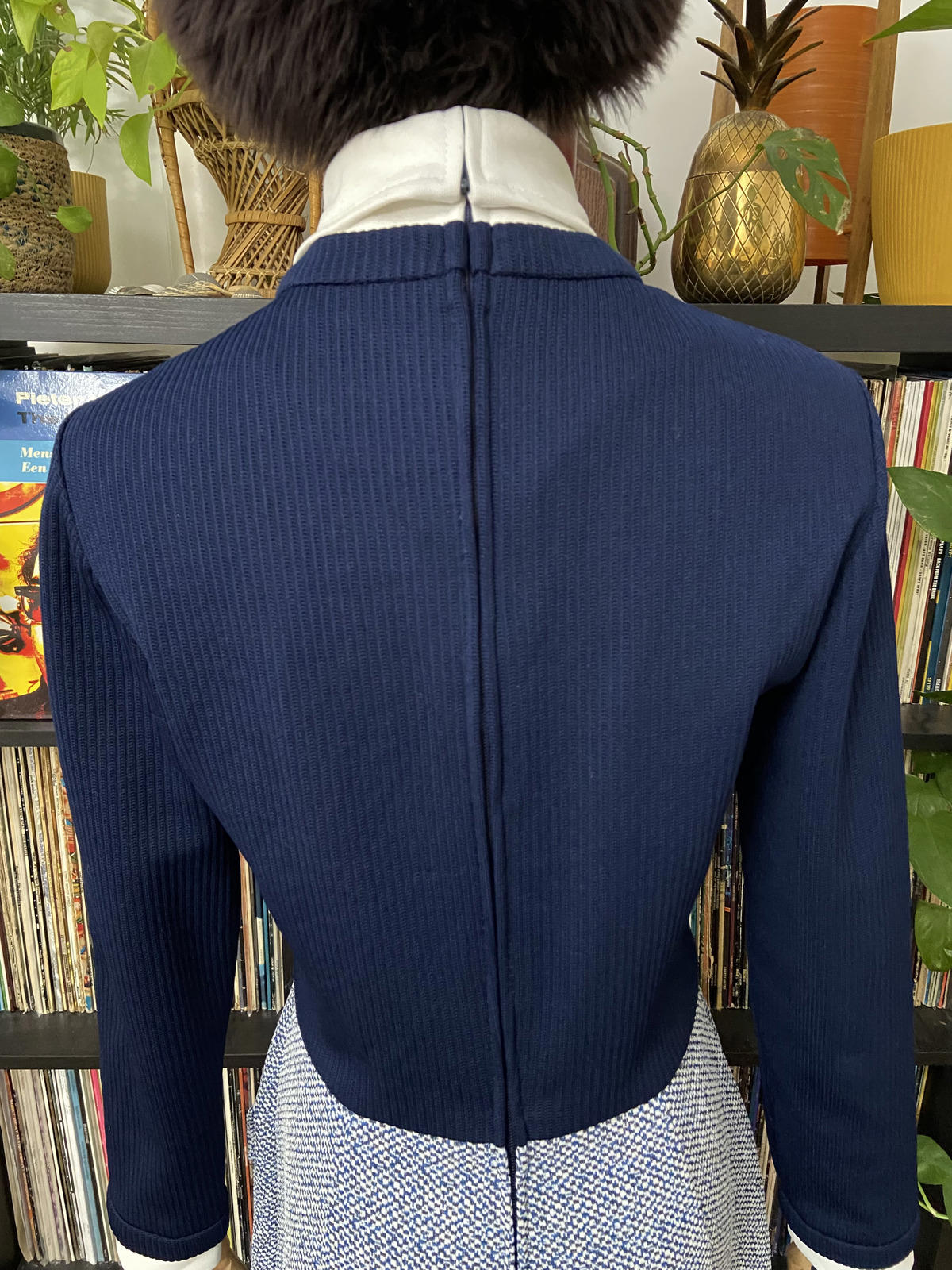 Vintage 1970s Navy All-In-One Shirt Dress