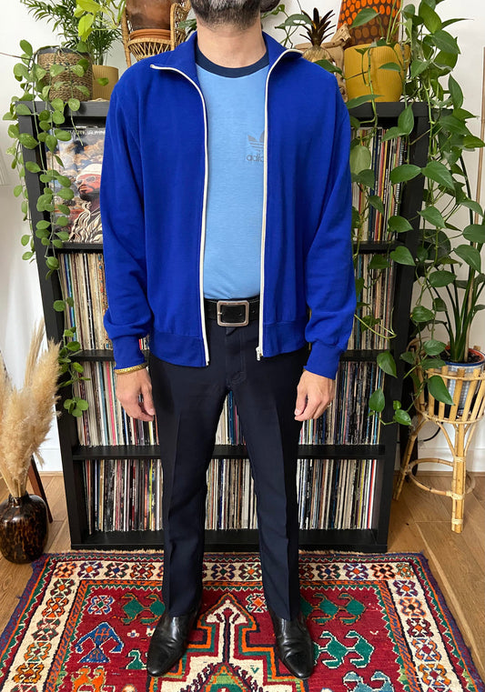 Vintage 1980s Royal Blue Track Top