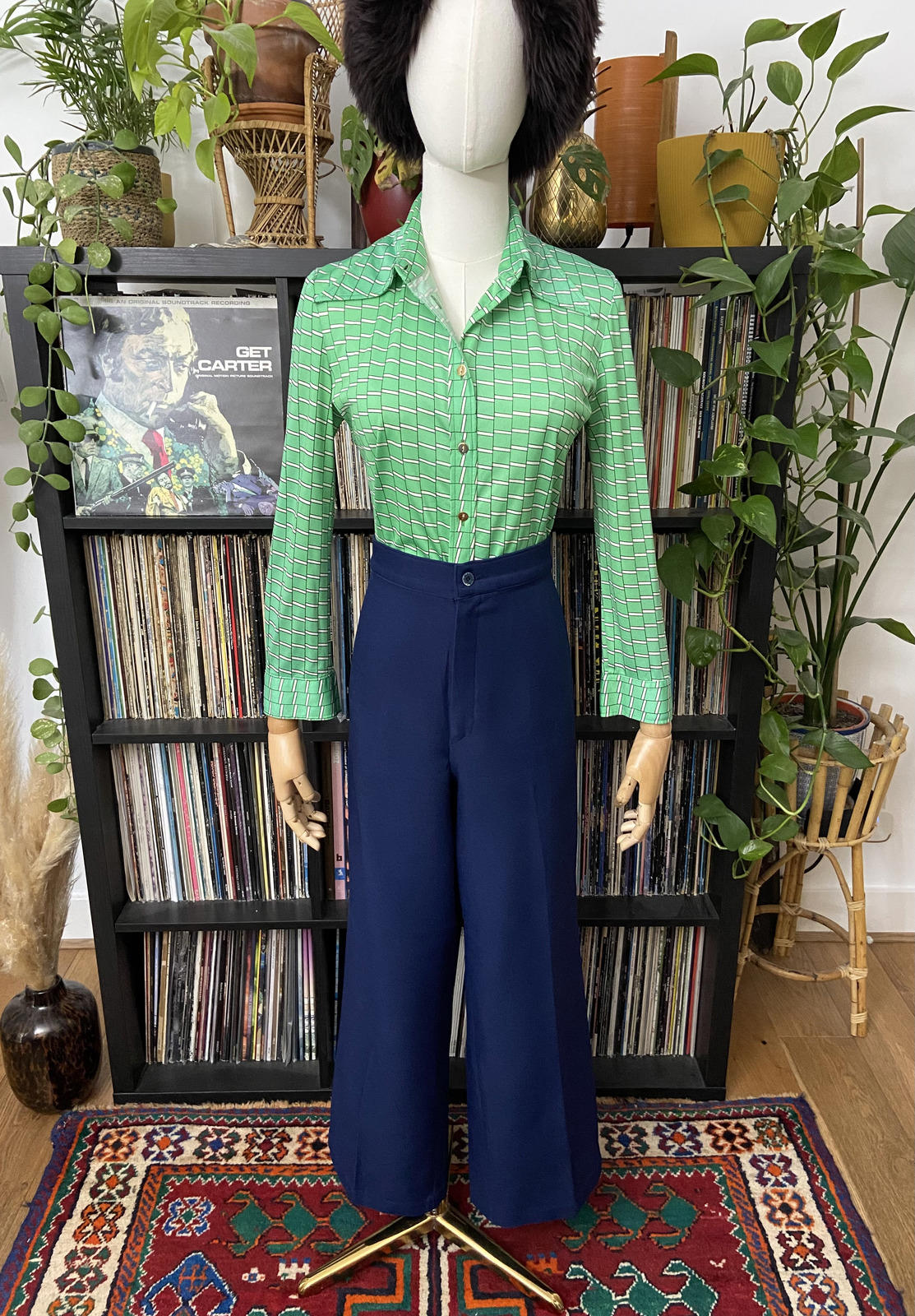 Vintage 1970s Navy Wide Leg Levis Trousers W36