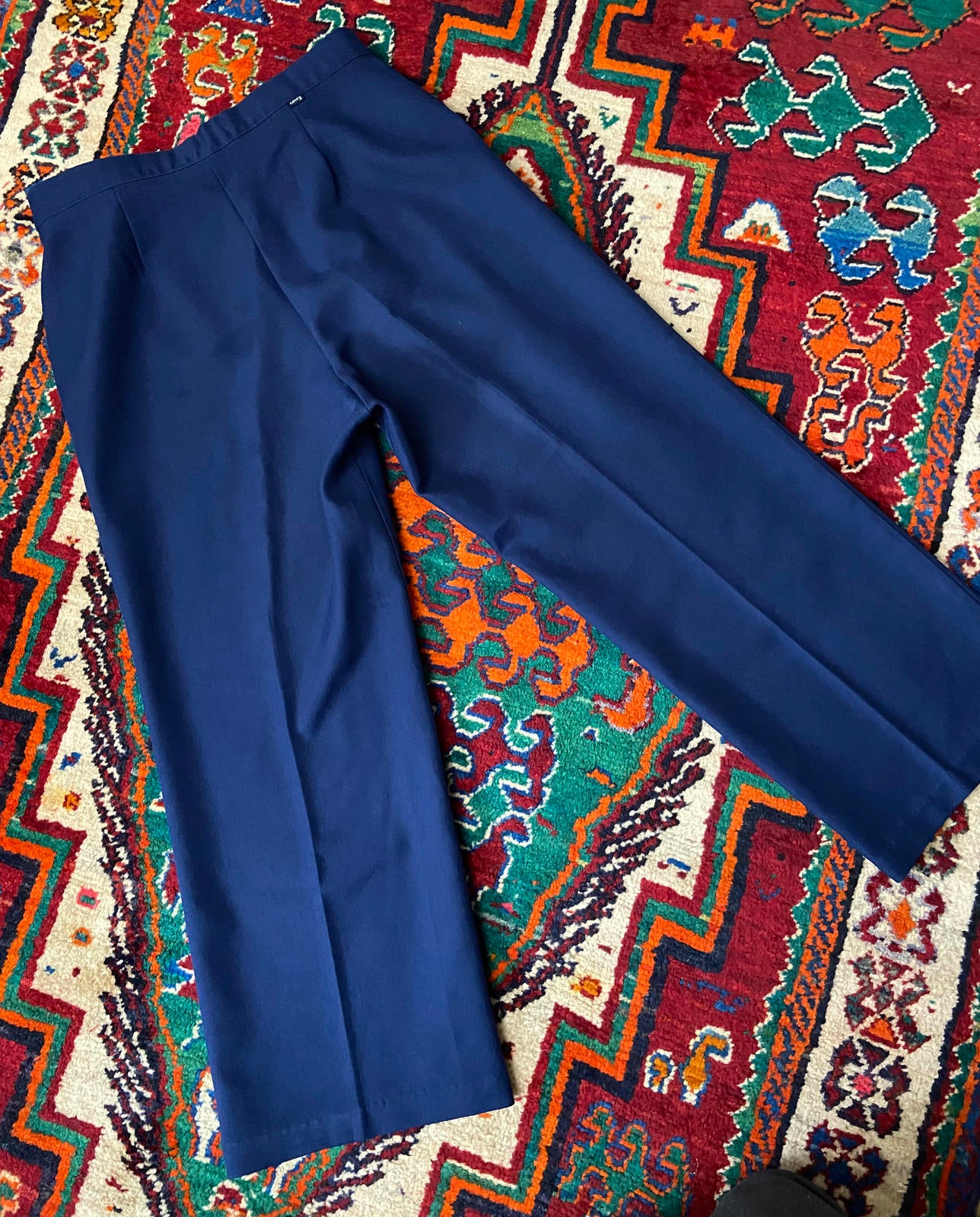 Vintage 1970s Navy Wide Leg Levis Trousers W36