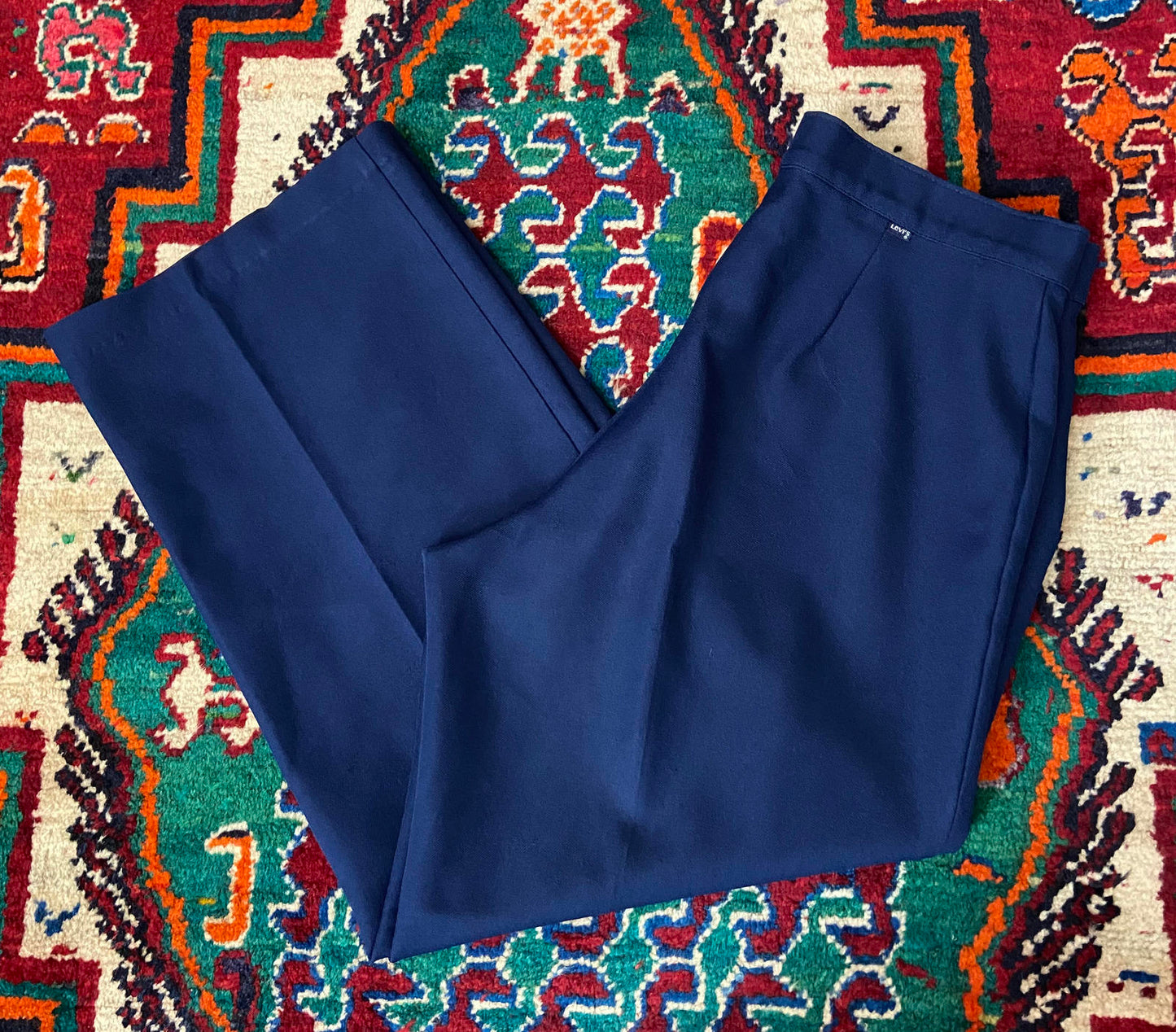 Vintage 1970s Navy Wide Leg Levis Trousers W36