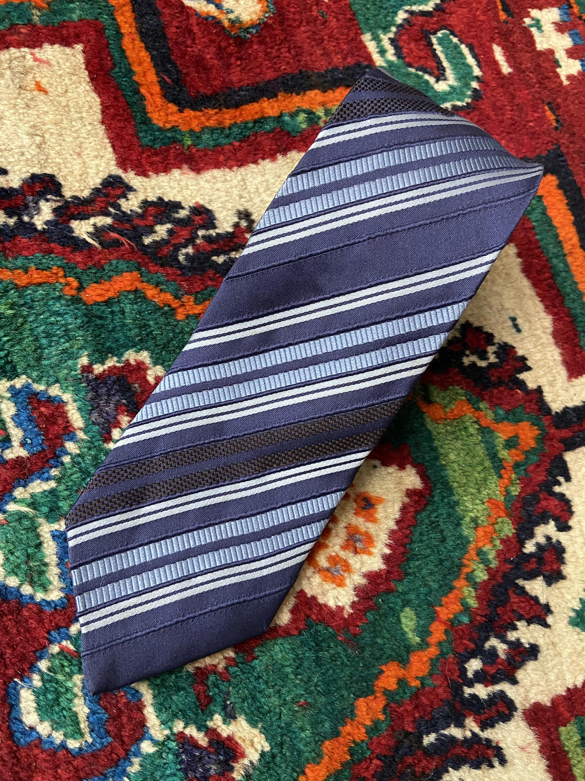 Vintage Ermenegildo Zegna Striped Silk Tie