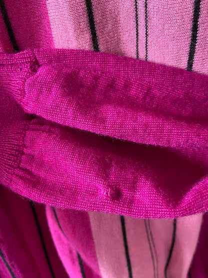 Vintage 1980s Magenta Knit Polo Top