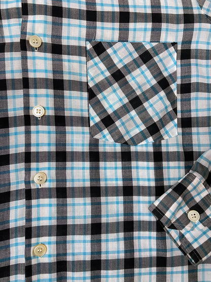 Vintage 1970s Checked Dagger Collar Shirt