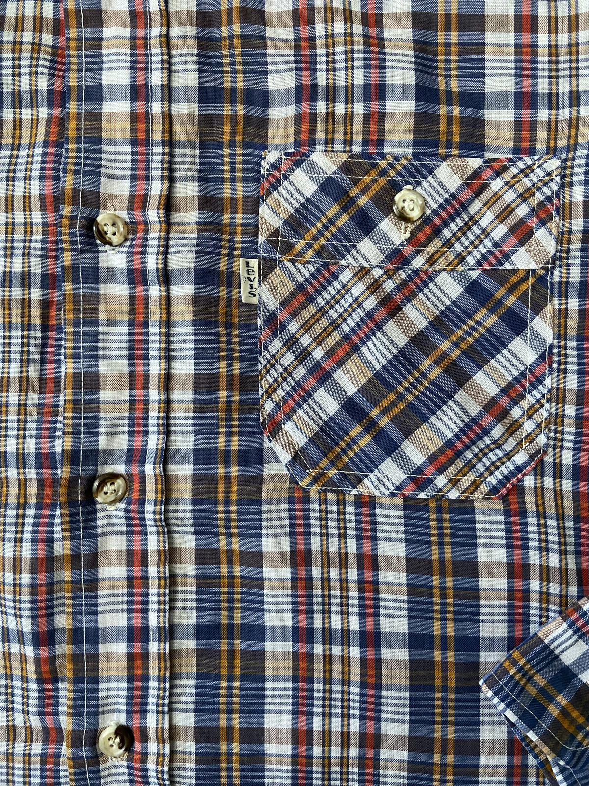 Vintage 1980s Levi's White Tab Checked Shirt