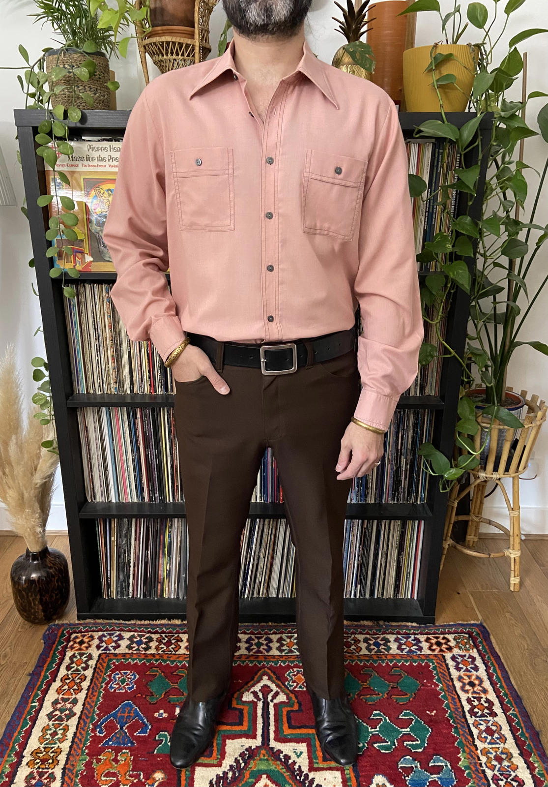 Vintage 1970s Dusty Pink St Michael Shirt