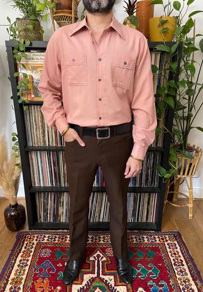 Vintage 1970s Dusty Pink St Michael Shirt