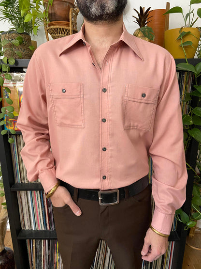 Vintage 1970s Dusty Pink St Michael Shirt