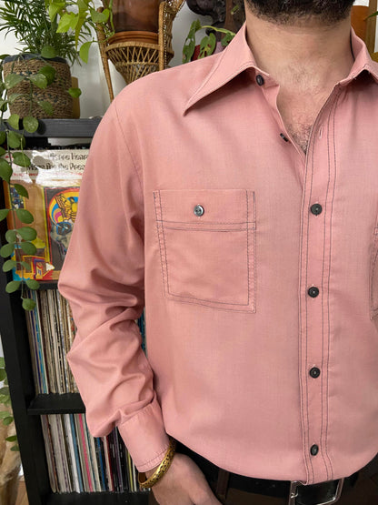 Vintage 1970s Dusty Pink St Michael Shirt