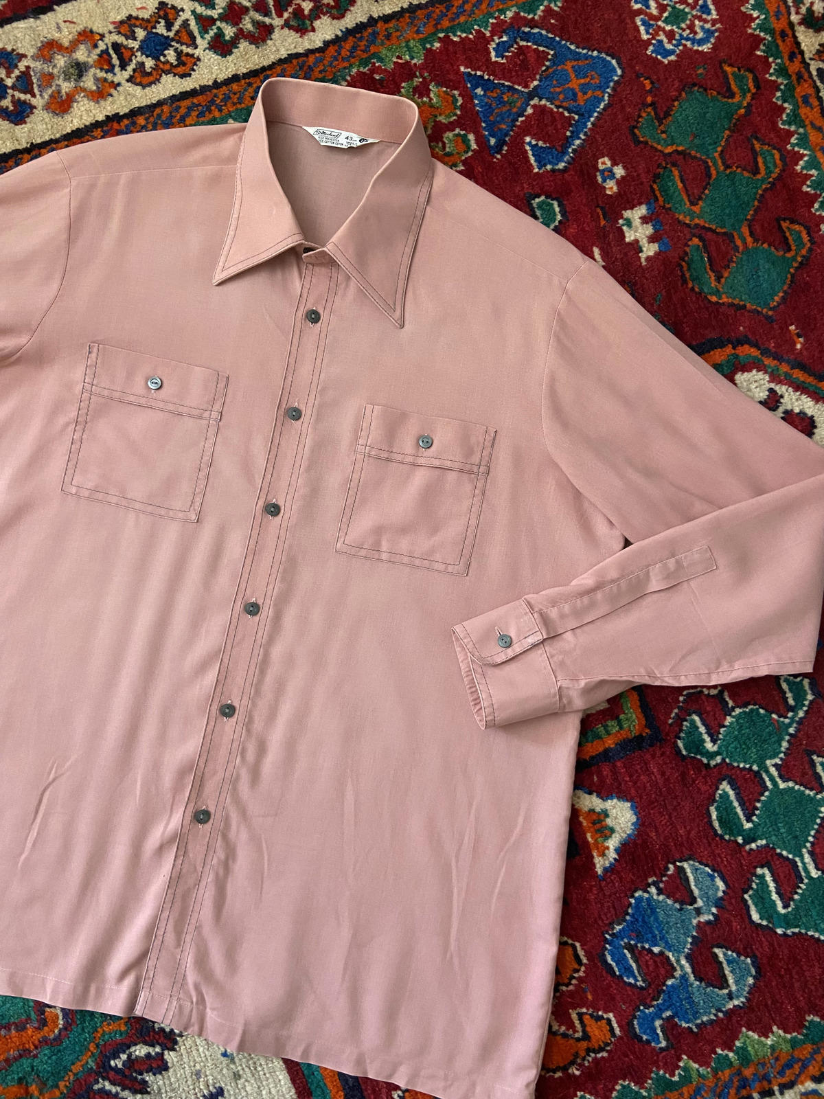 Vintage 1970s Dusty Pink St Michael Shirt