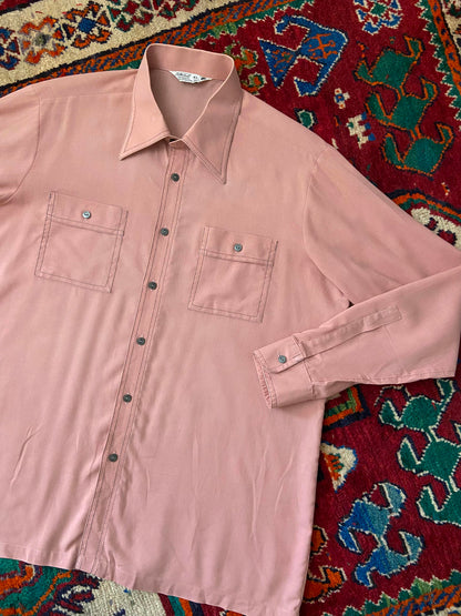 Vintage 1970s Dusty Pink St Michael Shirt