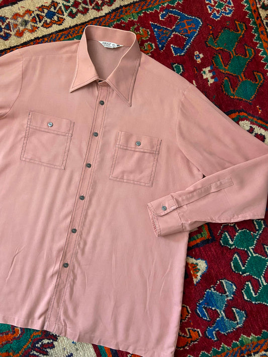 Vintage 1970s Dusty Pink St Michael Shirt