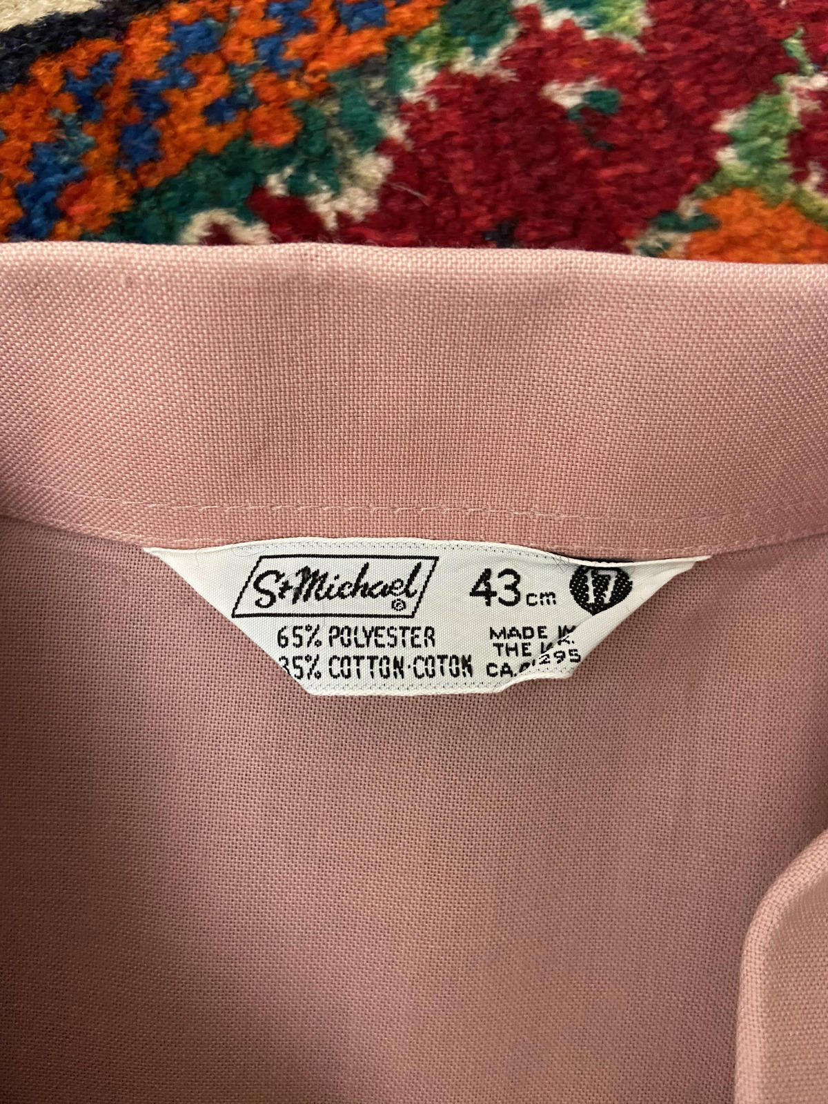 Vintage 1970s Dusty Pink St Michael Shirt