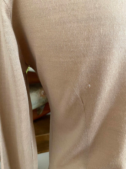Vintage 1970s Beige Beagle Collar Jersey Shirt