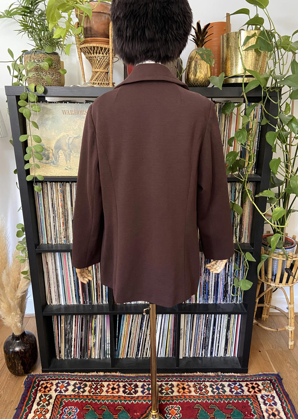 Vintage 1970s Brown Double Breasted Coat