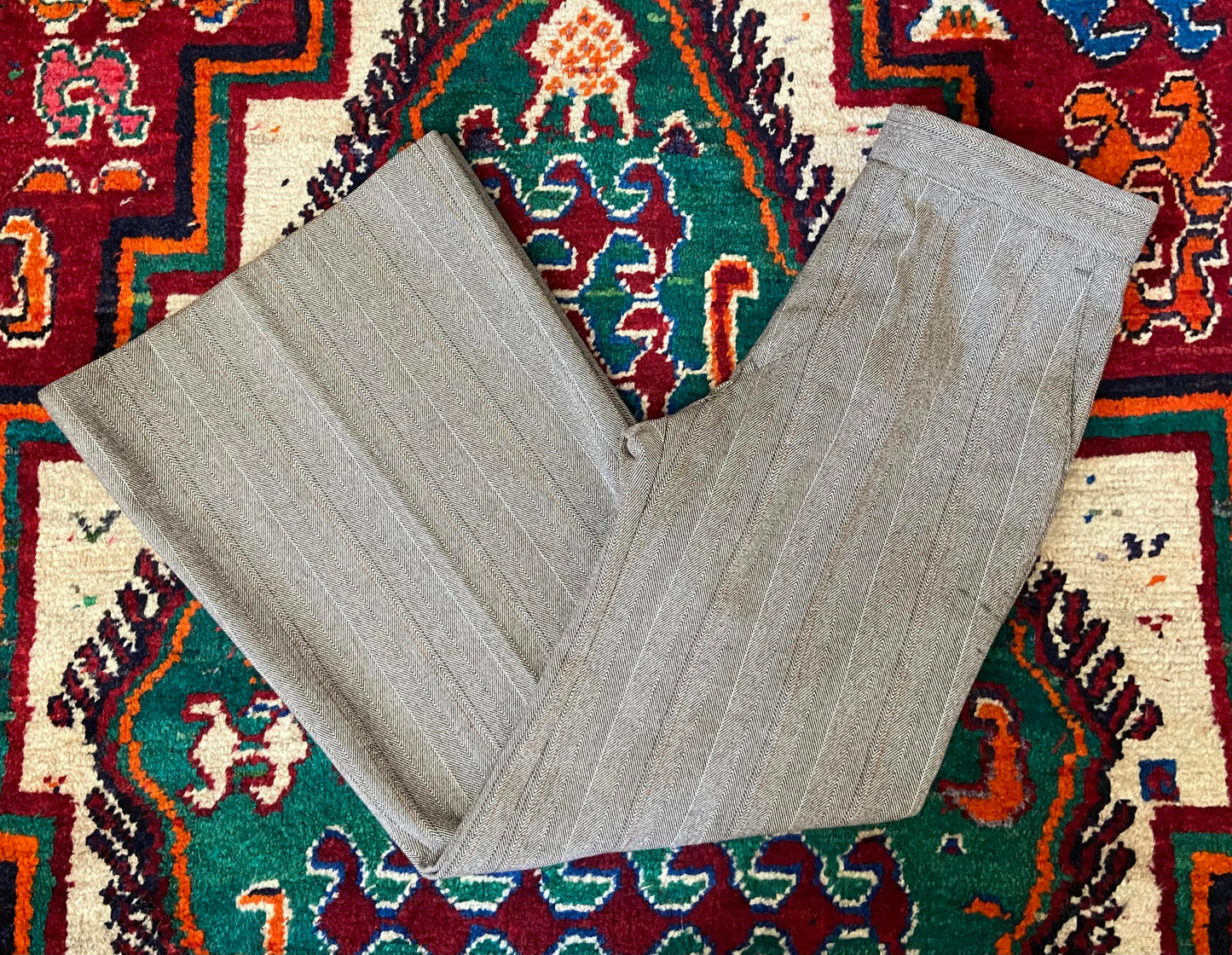 Vintage 1970s Brown Flared Bellbottom Trousers W30