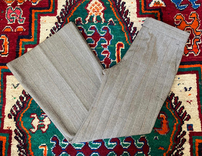 Vintage 1970s Brown Flared Bellbottom Trousers W30