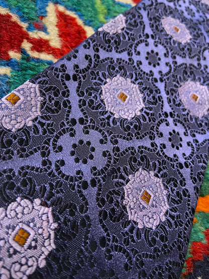 Vintage 1970s Woven Pattern Kipper Tie