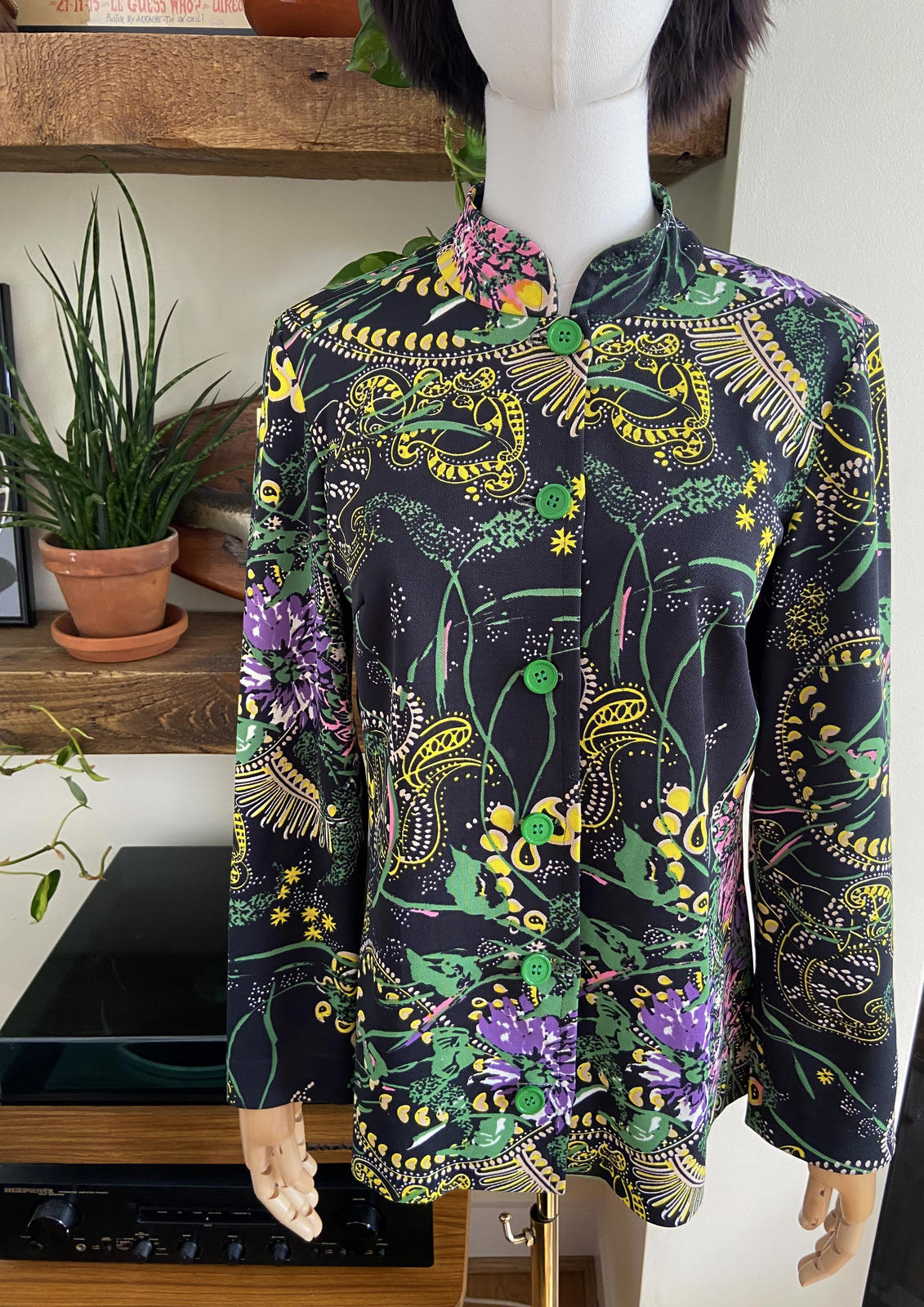 Vintage 1960s Psychedelic Print Shirt
