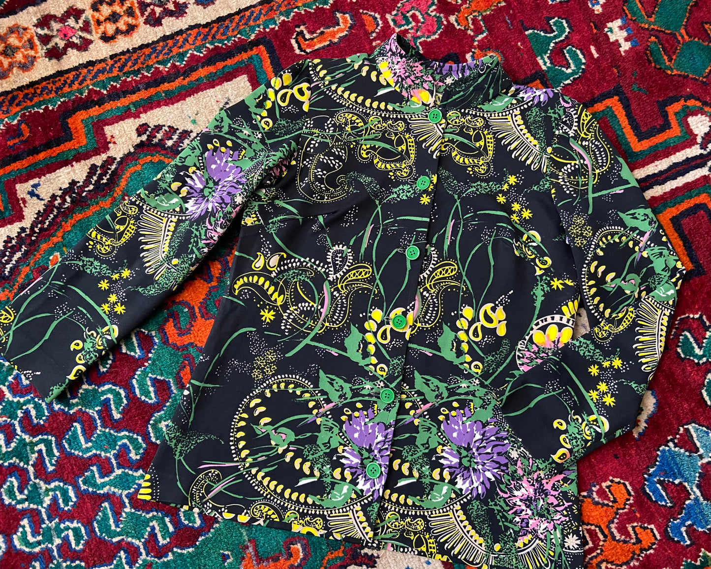 Vintage 1960s Psychedelic Print Shirt