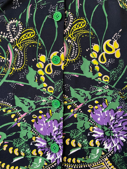 Vintage 1960s Psychedelic Print Shirt