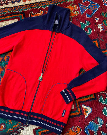 Vintage 1970s Red Navy Track Top