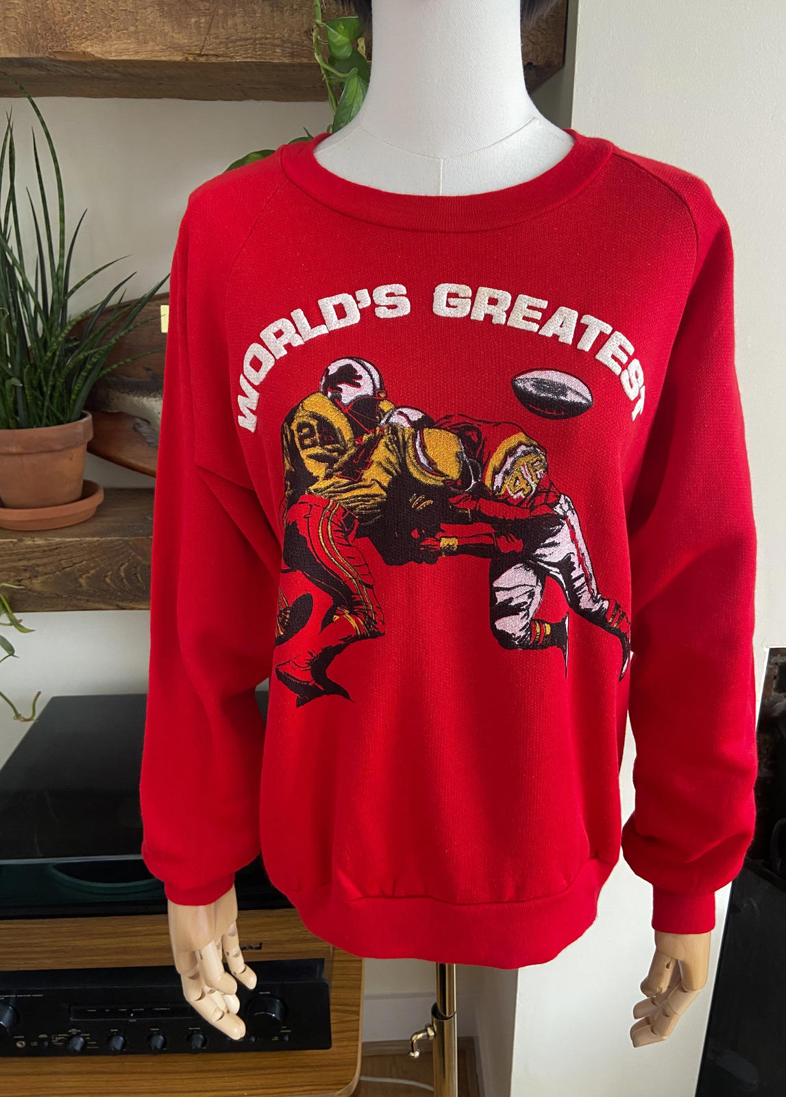 Vintage 1980s Red World's Greatest Sweatshirt
