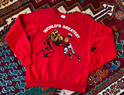Vintage 1980s Red World's Greatest Sweatshirt