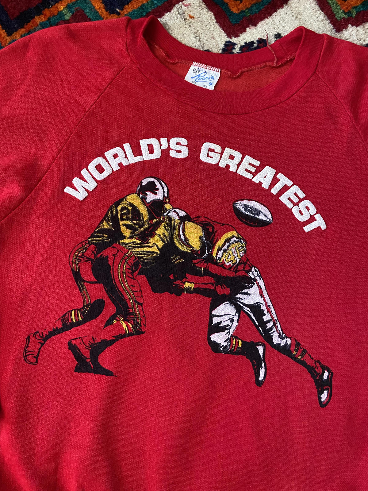 Vintage 1980s Red World's Greatest Sweatshirt