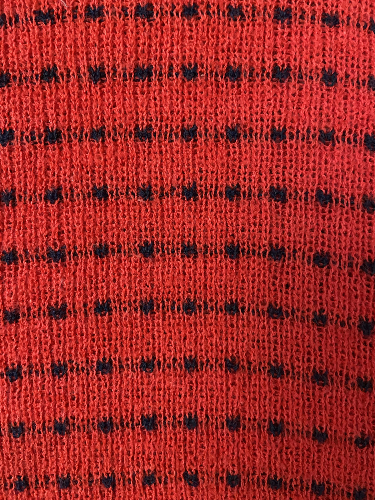 Vintage 1970s Red Navy Long Sleeve Jumper