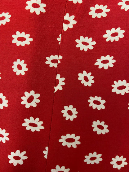 Vintage Red White Floral Sundress