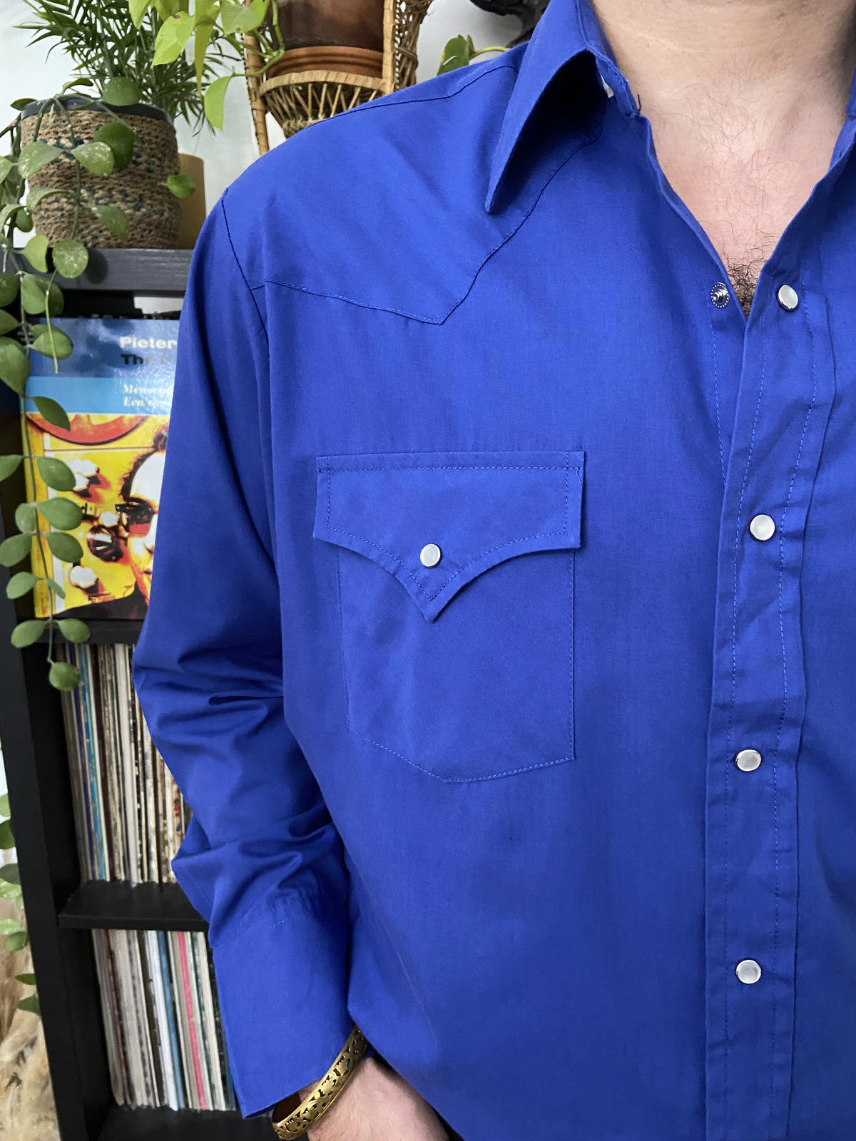 Vintage Royal Blue Ely Western Shirt