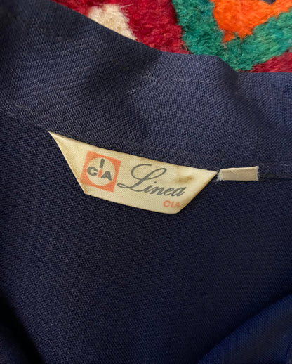 Vintage Navy Embroidered Emblem Shirt