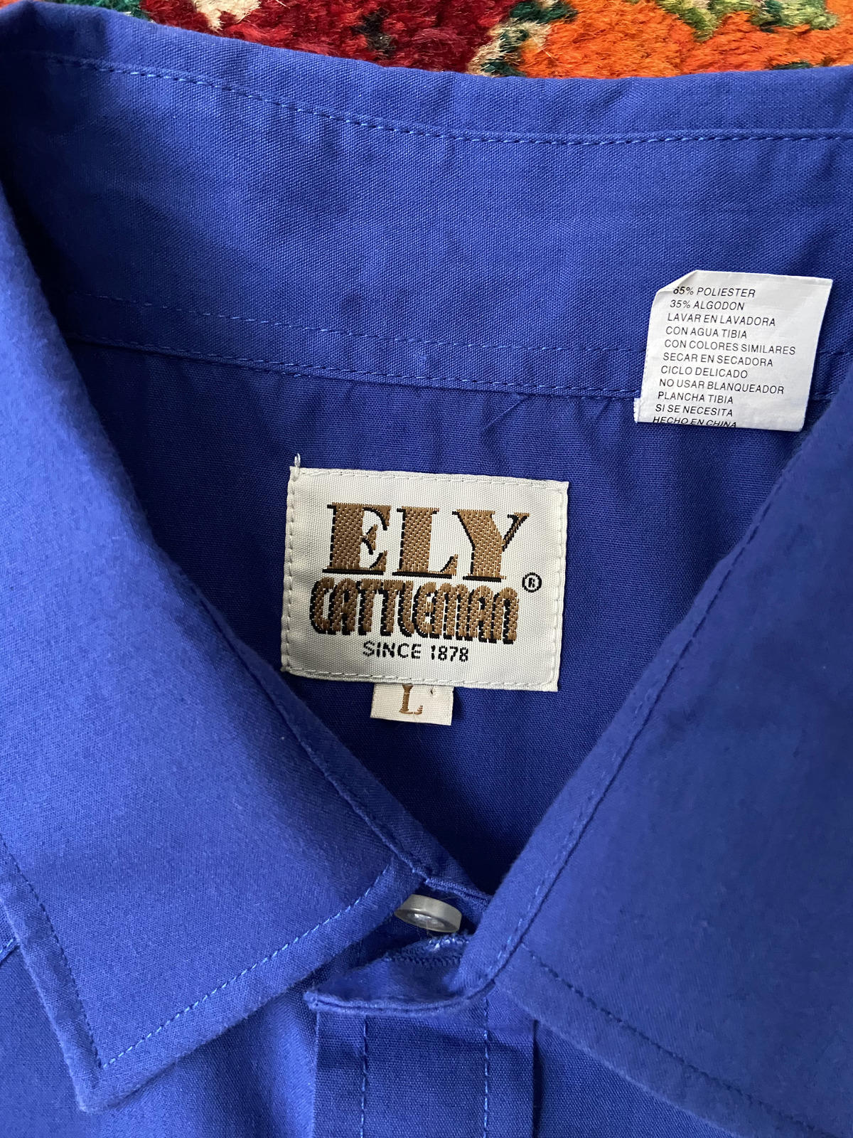 Vintage Royal Blue Ely Western Shirt