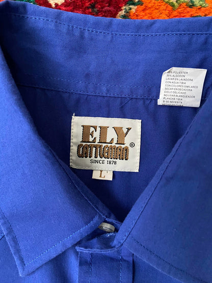 Vintage Royal Blue Ely Western Shirt
