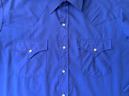 Vintage Royal Blue Ely Western Shirt