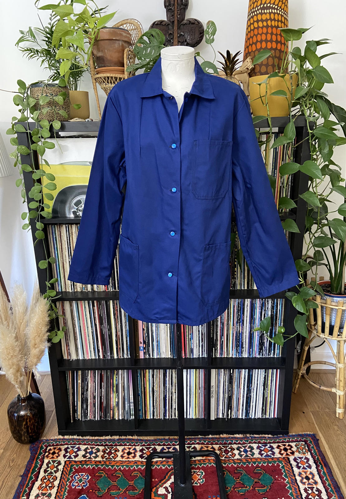Vintage Blue Czech Worker Chore Jacket