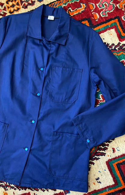 Vintage Blue Czech Worker Chore Jacket