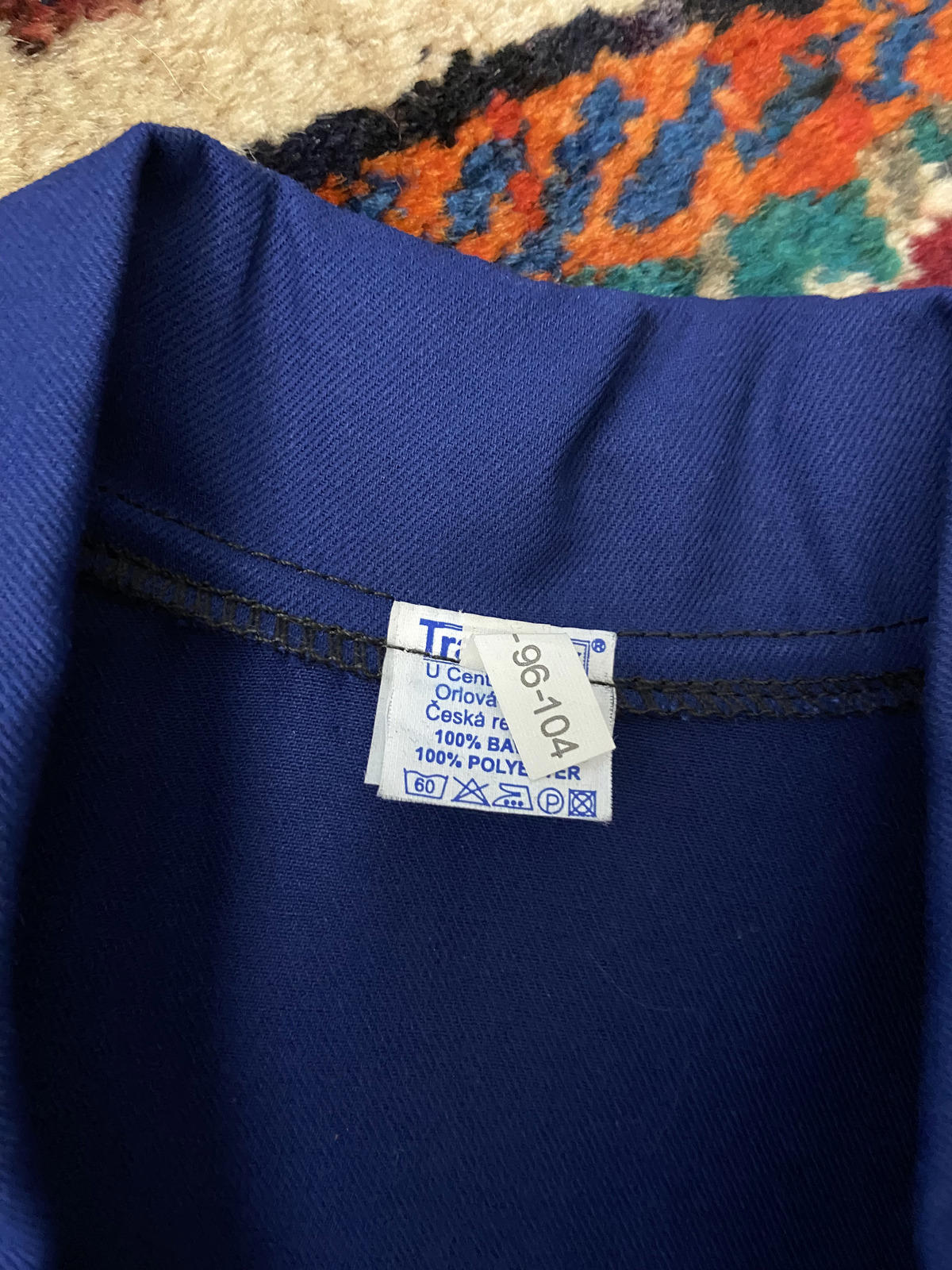 Vintage Blue Czech Worker Chore Jacket