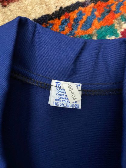 Vintage Blue Czech Worker Chore Jacket