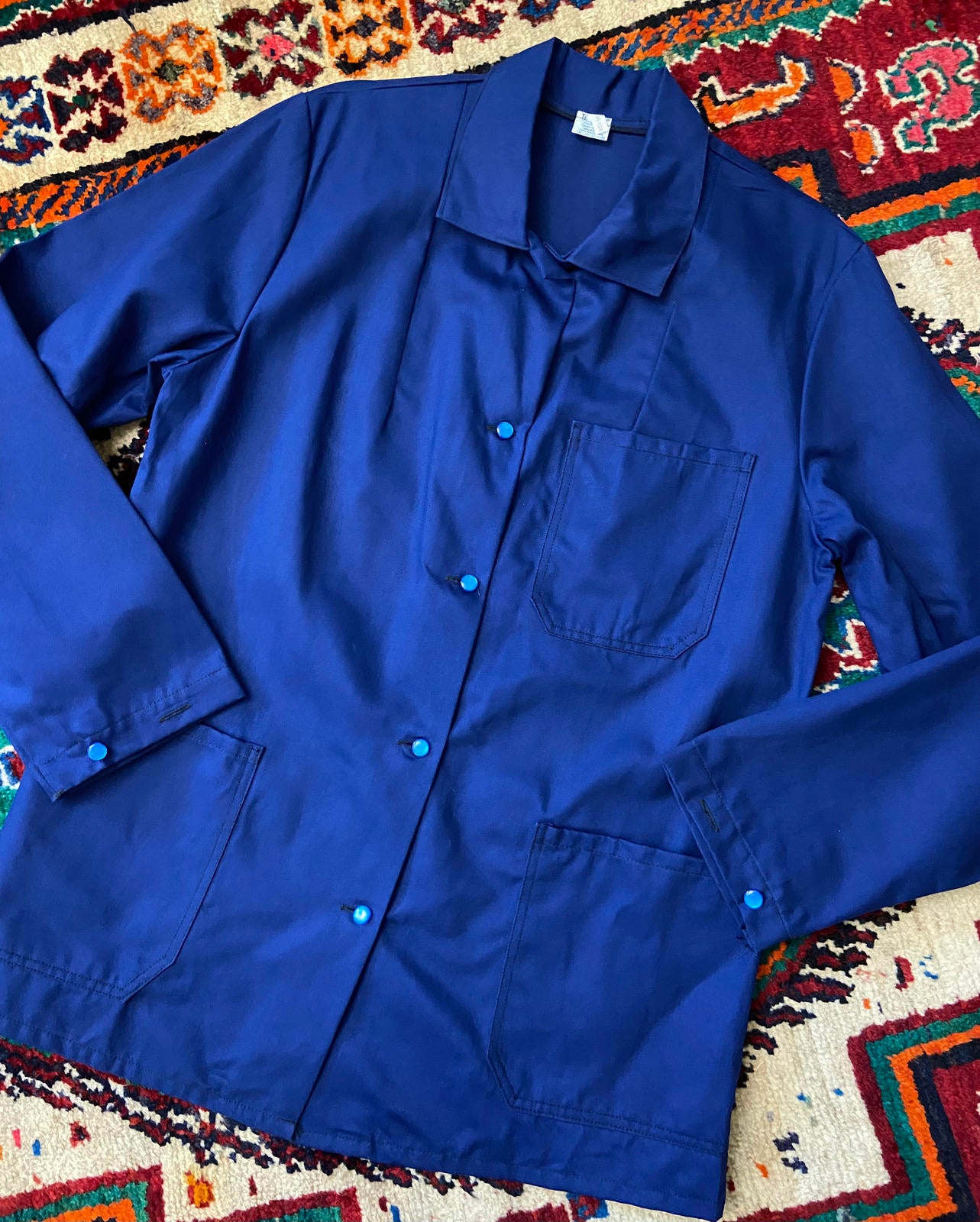 Vintage Blue Czech Worker Chore Jacket