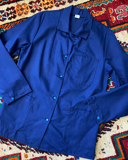 Vintage Blue Czech Worker Chore Jacket