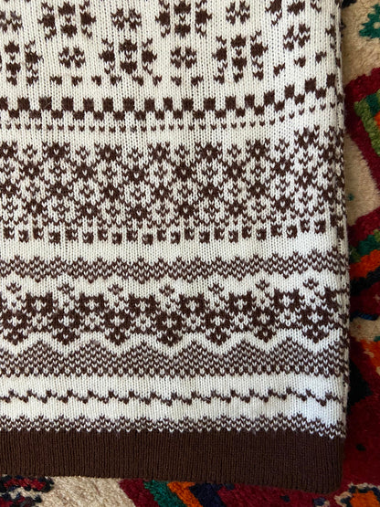 Vintage 1980s Cream and Brown C&A Jumper