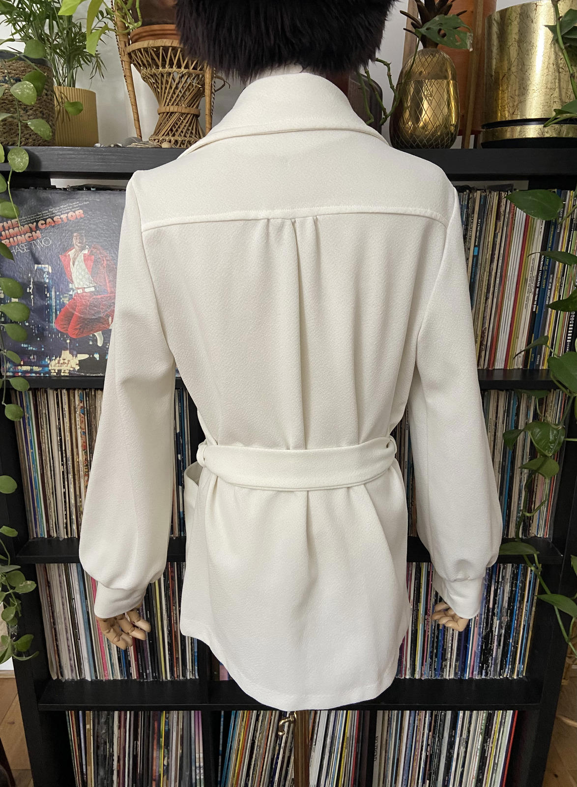 Vintage 1970s Dagger Collar Belted Jacket