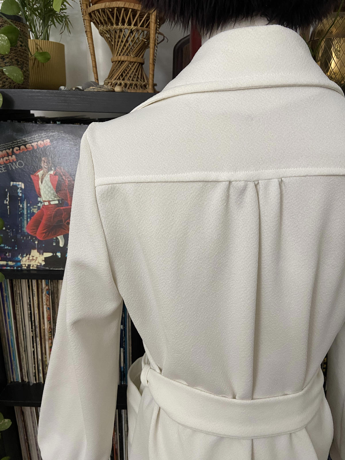 Vintage 1970s Dagger Collar Belted Jacket