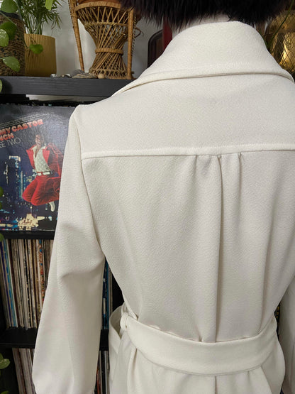 Vintage 1970s Dagger Collar Belted Jacket