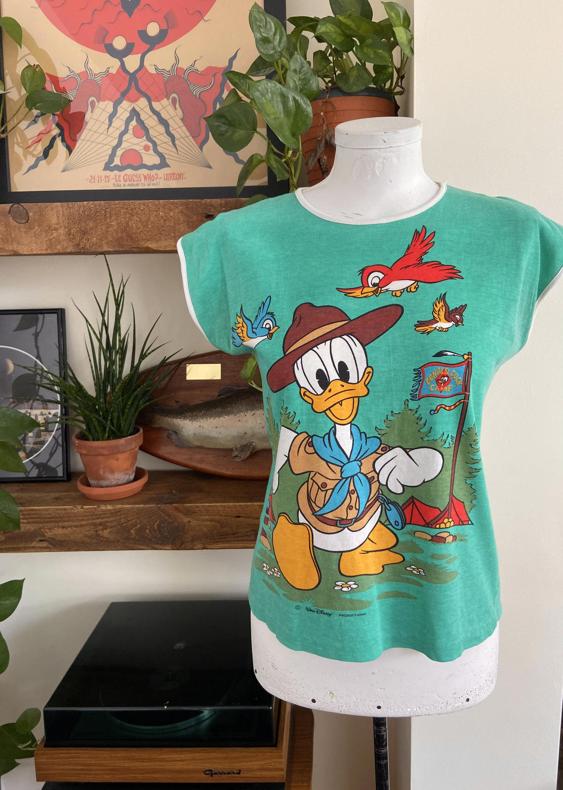 Vintage 1980s Walt Disney Donald Duck Camp Top