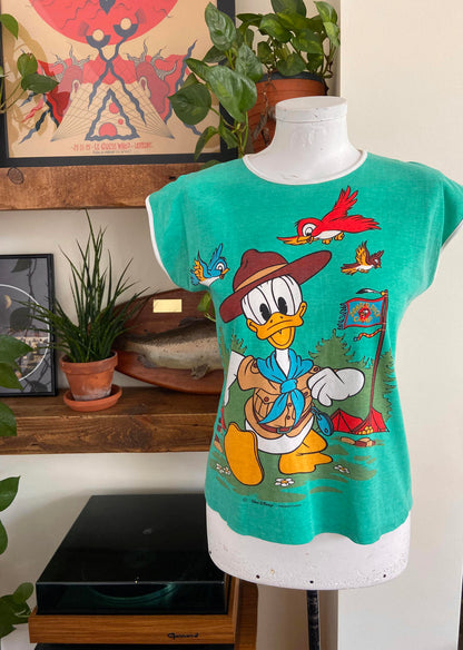 Vintage 1980s Walt Disney Donald Duck Camp Top