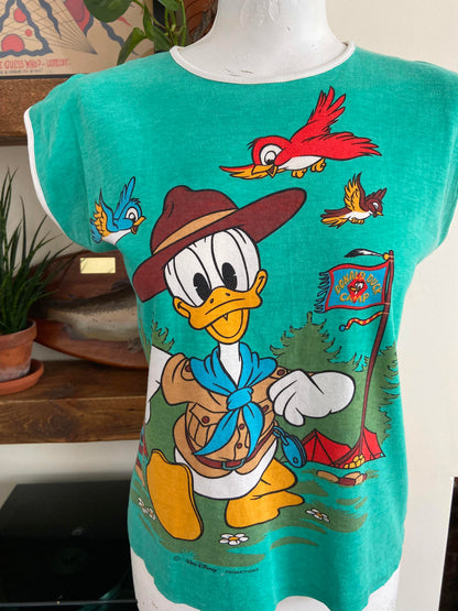 Vintage 1980s Walt Disney Donald Duck Camp Top