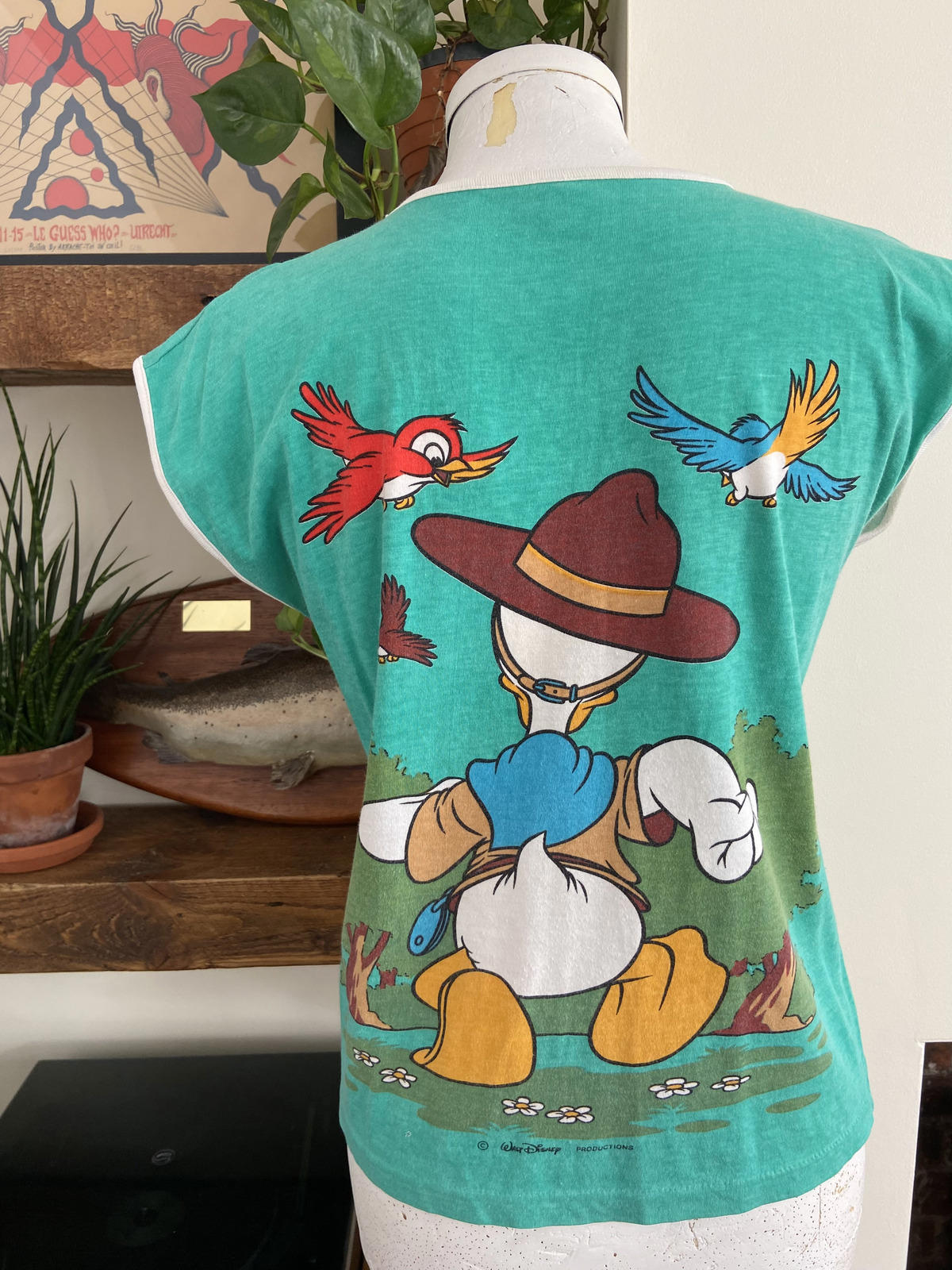 Vintage 1980s Walt Disney Donald Duck Camp Top